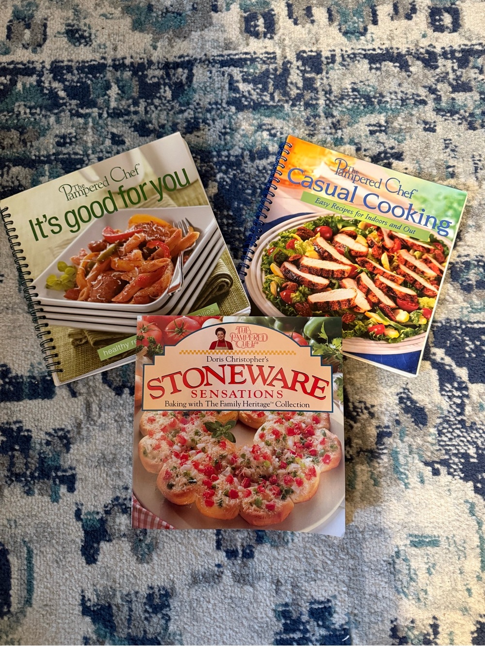 Pampered Chef Bundle of 3 Cookbooks - Stoneware Sensations, Casual Cooking, + 1